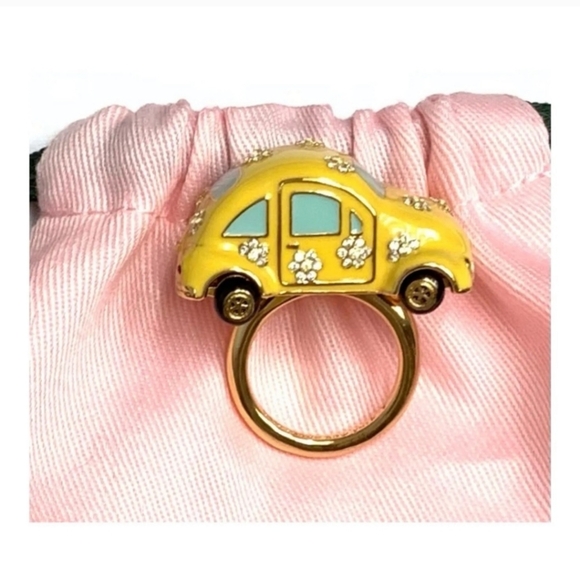 Kate Spade Off We Go yellow VW Bug ring - Picture 4 of 5